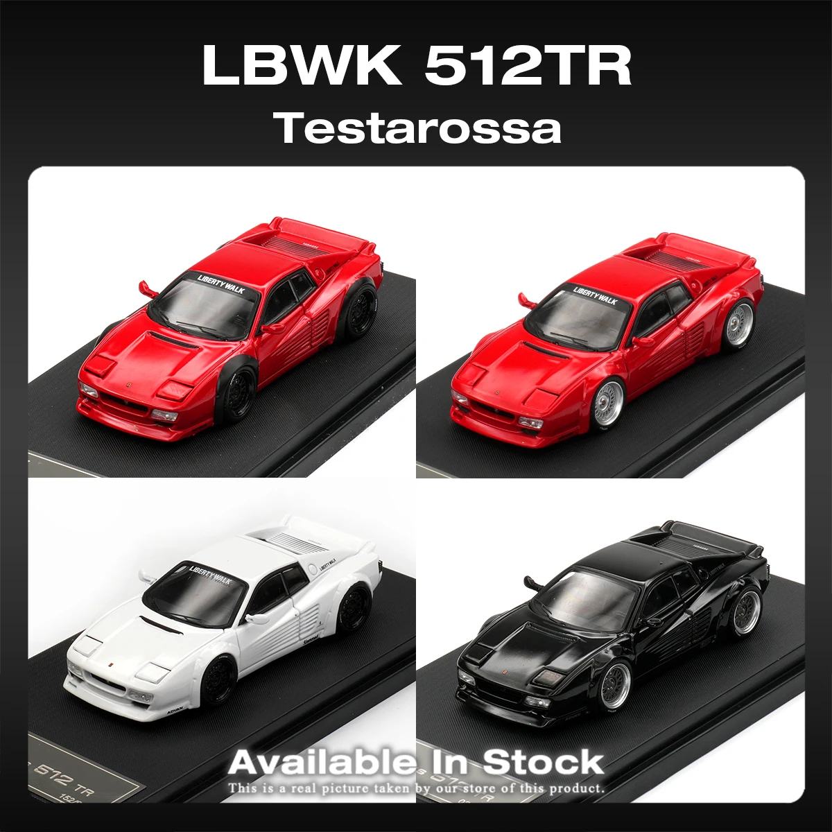 

STAR в наличии 1:64 LBWK 512 TR Testarossa может открыть фары, литая под давлением модель автомобиля, коллекция миниатюрных игрушек