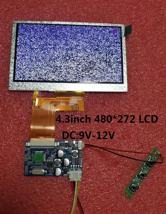 

4.3 inch 480*272 LCD screen with snowflake motherboard AV signal input DC 9V-12V Modified for Fpv Display DIY