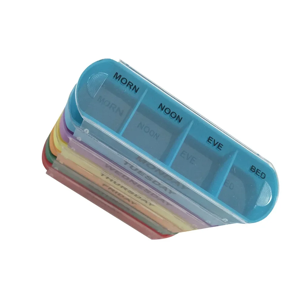 Pill Box Organizer Tablet Holder 7 Day Week Medicine Tablet Drug Holder Storage Box Pill Box Case Organizer Container Kit