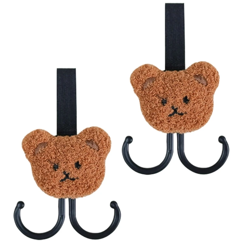 Crochet multifonction pour 2 pièces, maintien sécurisé, pratique pour poussettes, crochets fixation pour