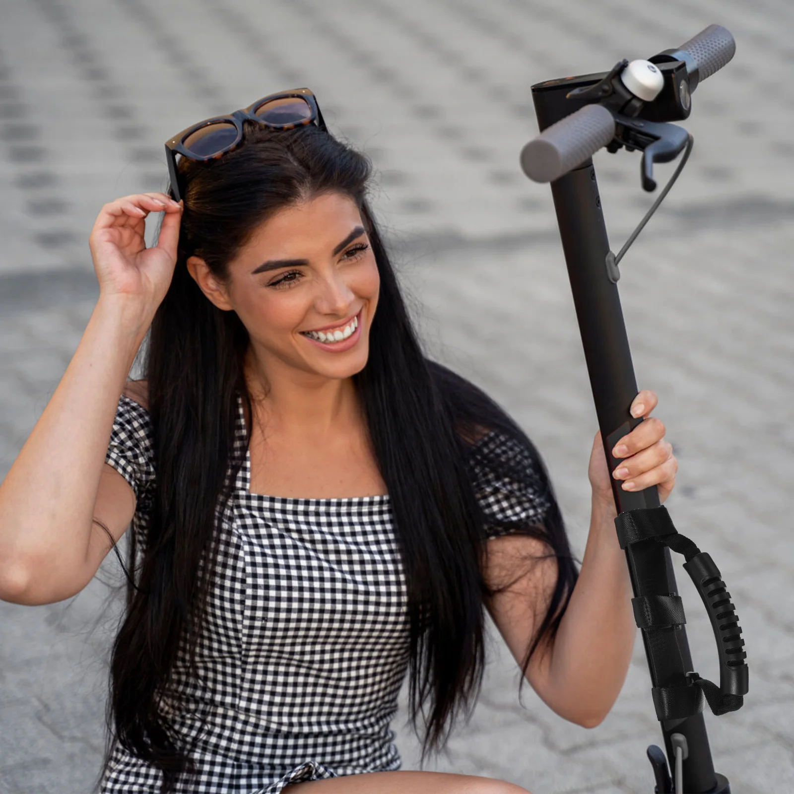 Black Scooter Band Labor-Saving Strap Hanging Handle for Electric Scooters Portable Carrying Belt Scooter Accessories