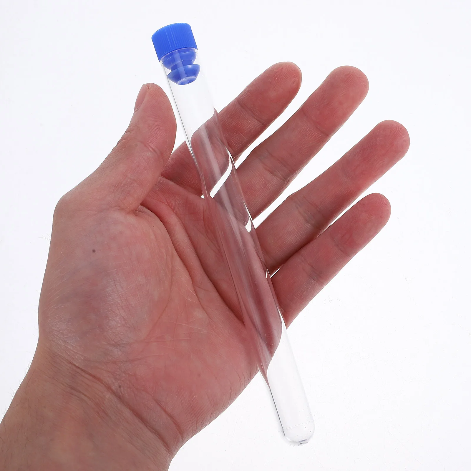 50 Pcs Plastic Test Tube Sampling Scientific Pipe Clear Sample Lab Storage