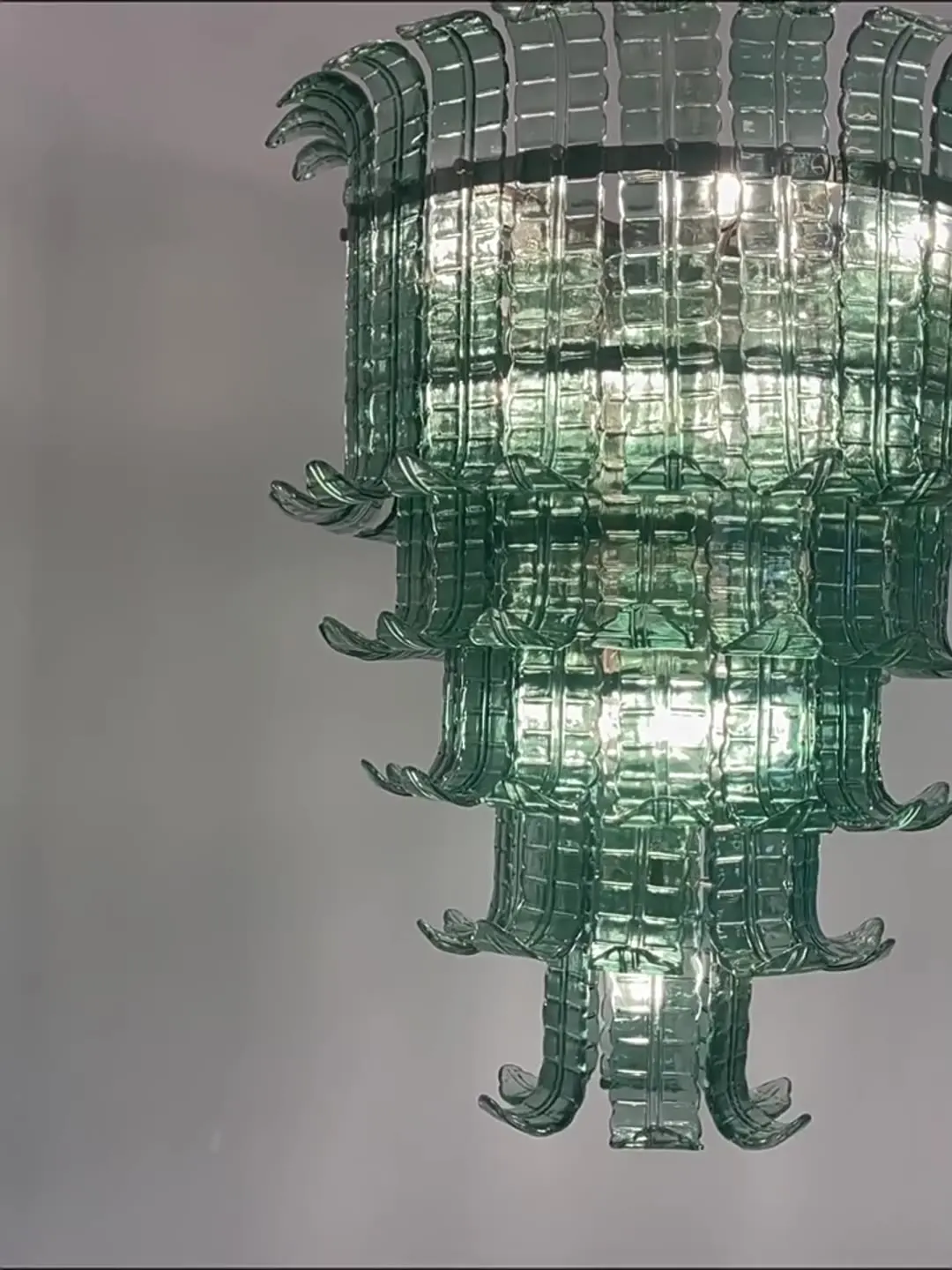 

Murano Green Vintage French Chandelier High End Living Room Villa Luxury Hotel Lobby Glass Pendant Light​