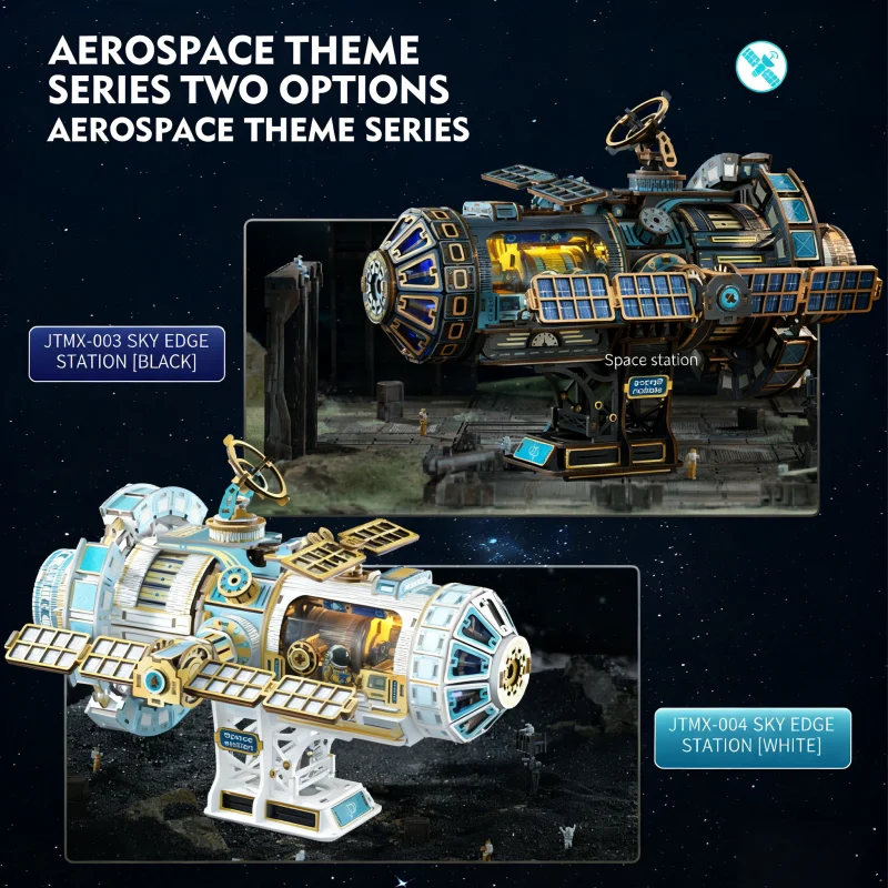 

OUZEY Celestial Gear Hub DIY, 3D Mechanical Space Station Model, STEM Building Kit for Teens