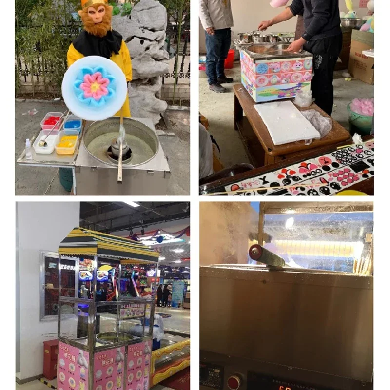 110V 220V Automatic Commercial Electric Cotton Candy Machine 8000R/min Fancy Cotton Candy Maker Sugar Floss Machine