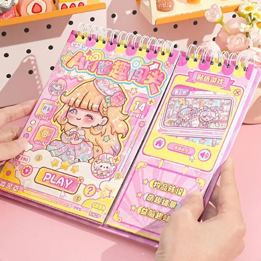 Cartoon 3D Game Levels Stickers Multicolor Stacking and Pasting Decorative Game Stickers PET Scrapbook DIY Scene Decals