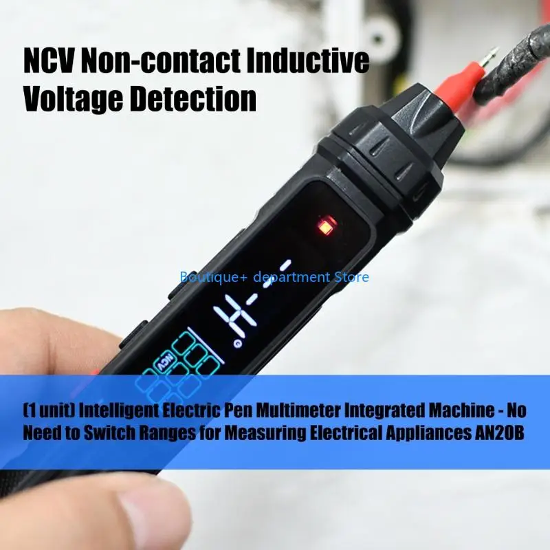 E1PD القلم نوع المتعدد شاشة الكريستال السائل جهاز قياس الجهد الكهربائي للكشف عن الجهد NCV تردد 4000 التهم الرقمية المتعددة