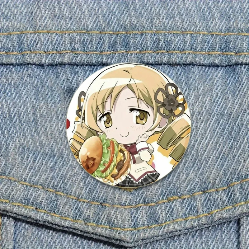 Mami Tomoe Cartoon Brooches  Cute Cosplay Pins Backpack Shoes Jewelry Accessories Gifts Anime Puella Magi Madoka Magica Badge