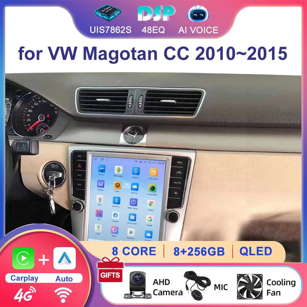 9.7 Inch Android Multimedia Car Entertainment System Car Audio Video Stereo Player with Carplay Auto for Vw Magotan CC 2010-2015