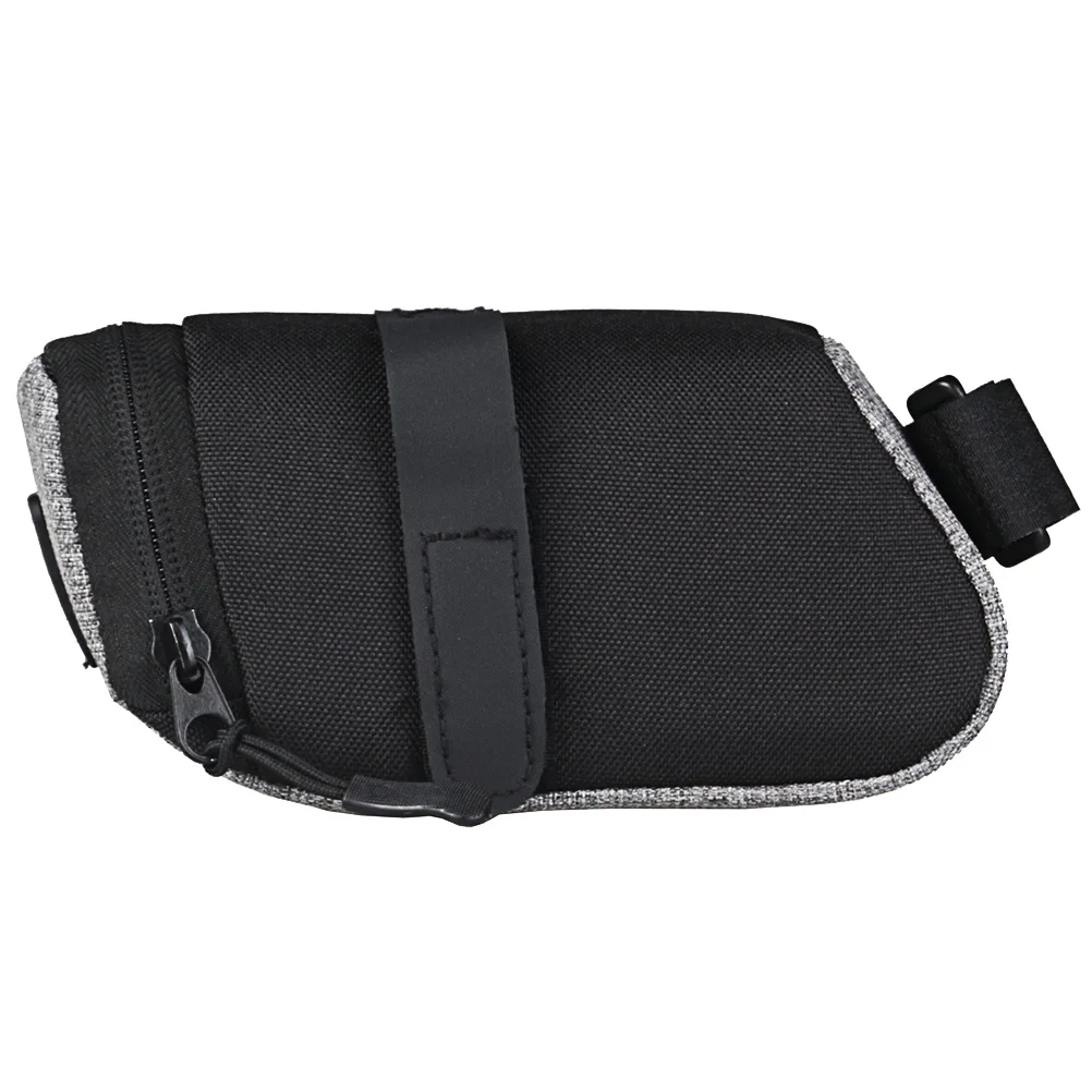 

1Pcs Bike Backseat Bag Large Capacity Durable Tear Resistant Material Easy Install Stylish Rear Cushion Saddle Bag Grey