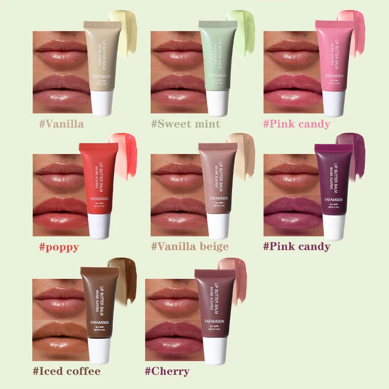 วันหยุดฤดูร้อน 4pcs Lip Butter Balm Set,เครื่องปรับอากาศ Lipgloss,Instant Moisturizing Lip Plumper,ริมฝีปาก Soothing Hydrating Care น้ํามัน