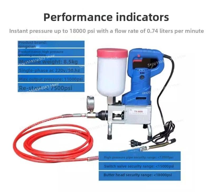 Quality Assurance Portable Hole Grouting Filling Machine Tiles