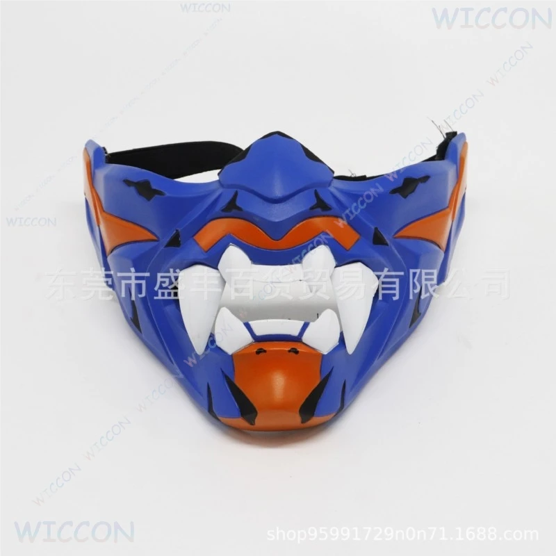 Spel VALORANT Omen Yoru ‌ Cosplay Masker Half Gezicht Halloween Party Anime Prop Avondmarkt Huid ‌   Dubbele penetratie