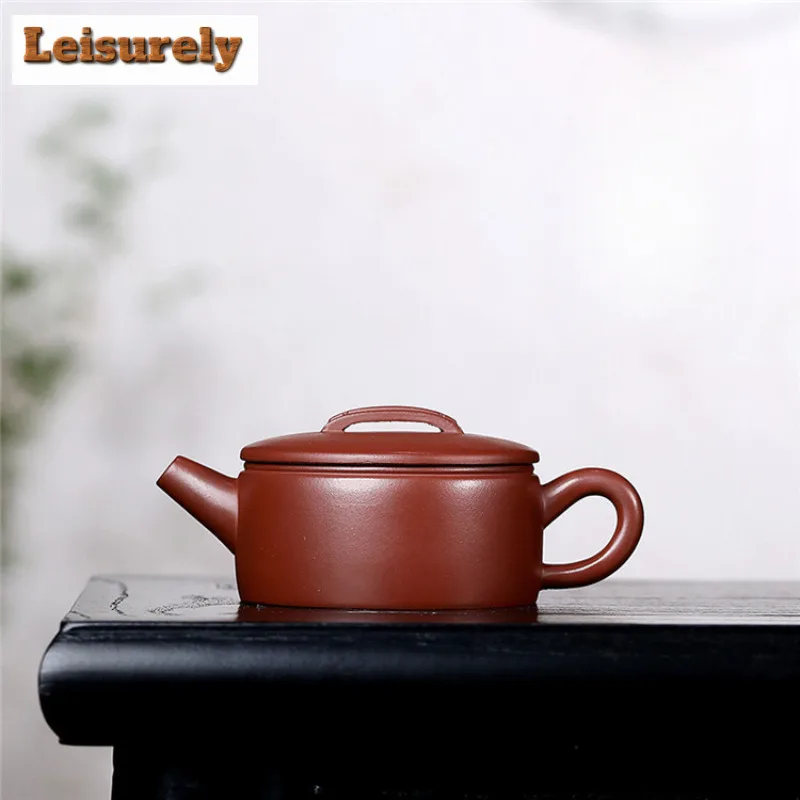 180ml Retro Yixing Purple Clay Teapots Famous Handmade Large Caliber Pot Raw Ore  Red Dragon Mud Tea Maker Kettle Zisha Tea Set