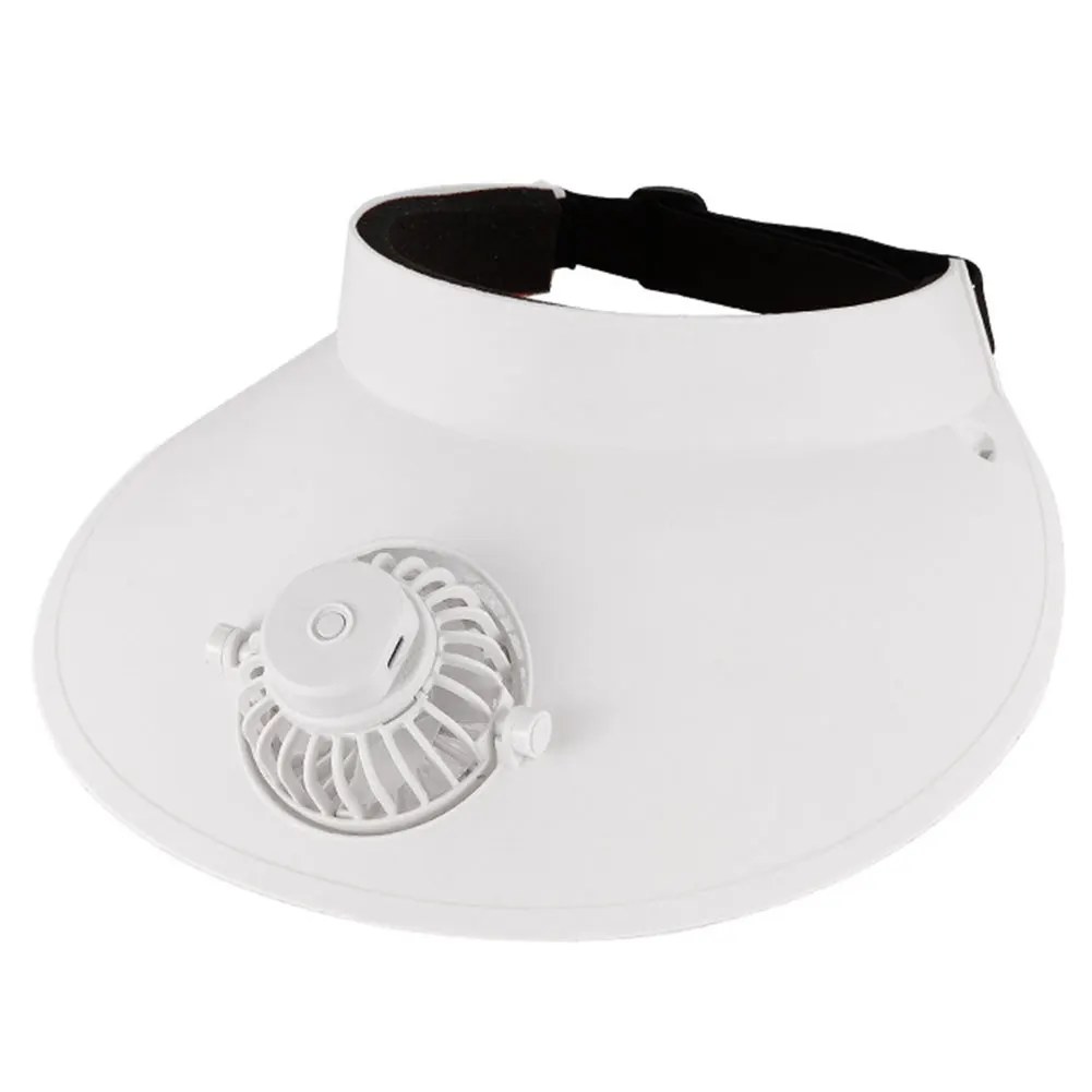 قبعة علوية فارغة مع مروحة، ثلاثة إعدادات لدرجة الحرارة، قبعة مروحة تبريد قابلة للتنفس، قبعة الشاطئ للنساء للحماية من الشمس وفي الهواء الطلق #2