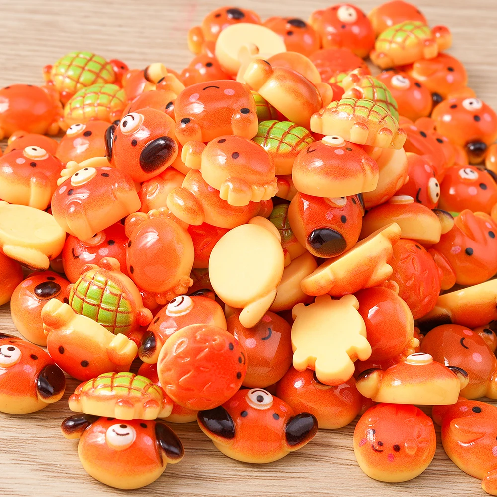 Tusember 15pcs Mix Cute Animal Bread Flatback Resin Cabochon Embellishments DIY Scrapbooking for Girls Hairpin Brooch Gifts
