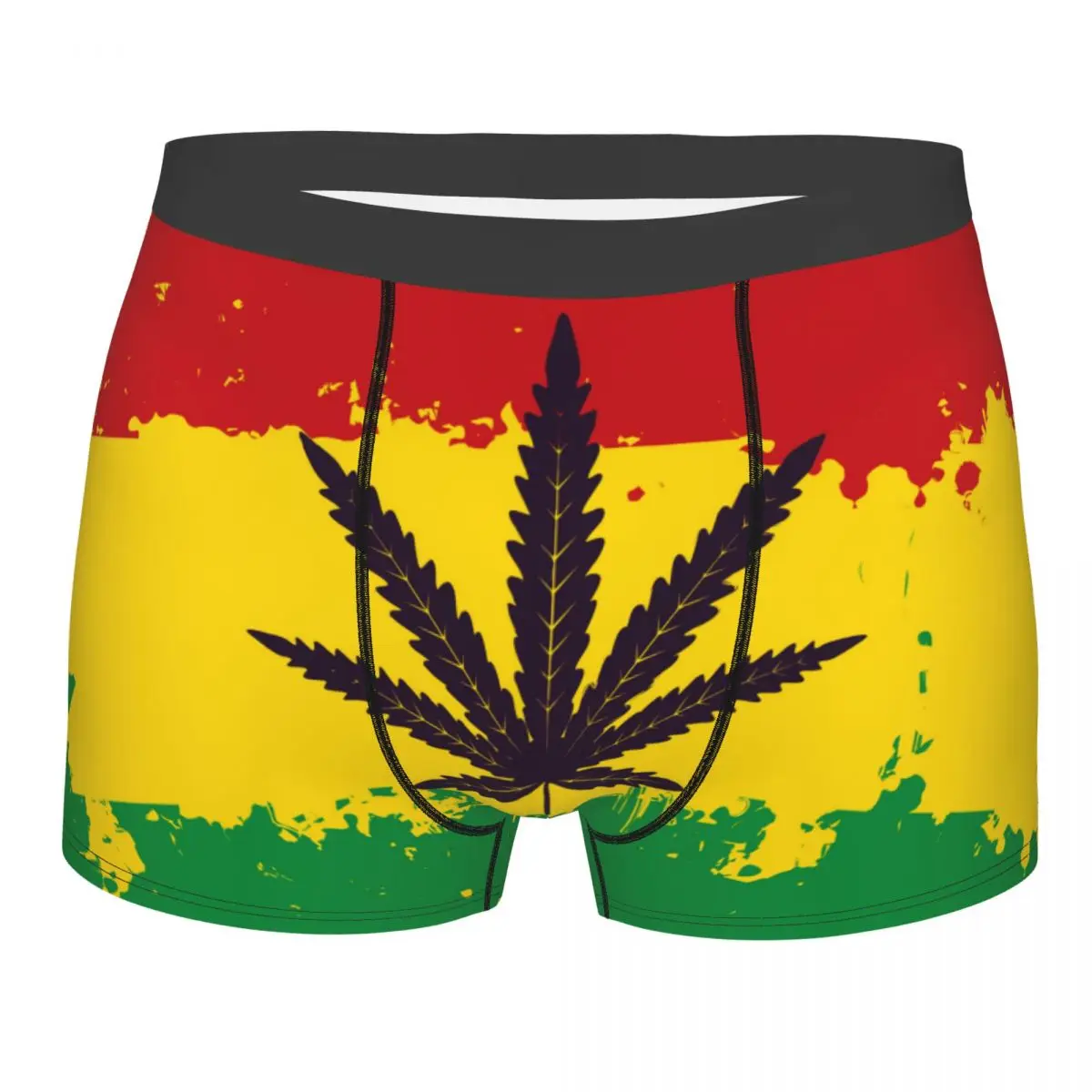 

Men's Panties Leaf Of Rasta Flag Male Underpants Man Short Boxer Underwear