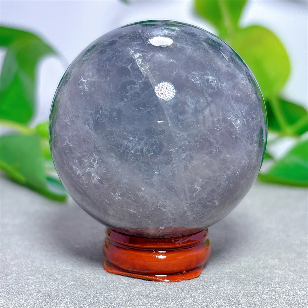 Stripe Fluorite Sphere Crystal Natural Stone Quartz Minerals Home Decoritems Reiki Garden Lucky Love Gifts Energy Healing +Stand