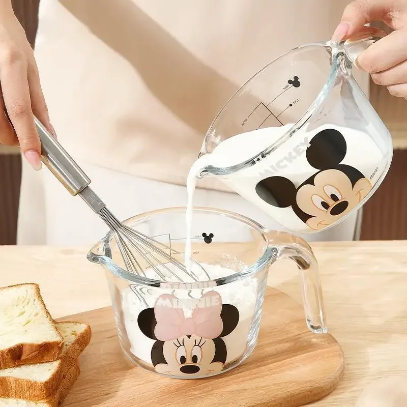 

500Ml Mickey Measuring Cup Kawaii Minnie Large Capacity Household Children Cartoon Cute Breakfast Baking Tools Kitchen Supplies