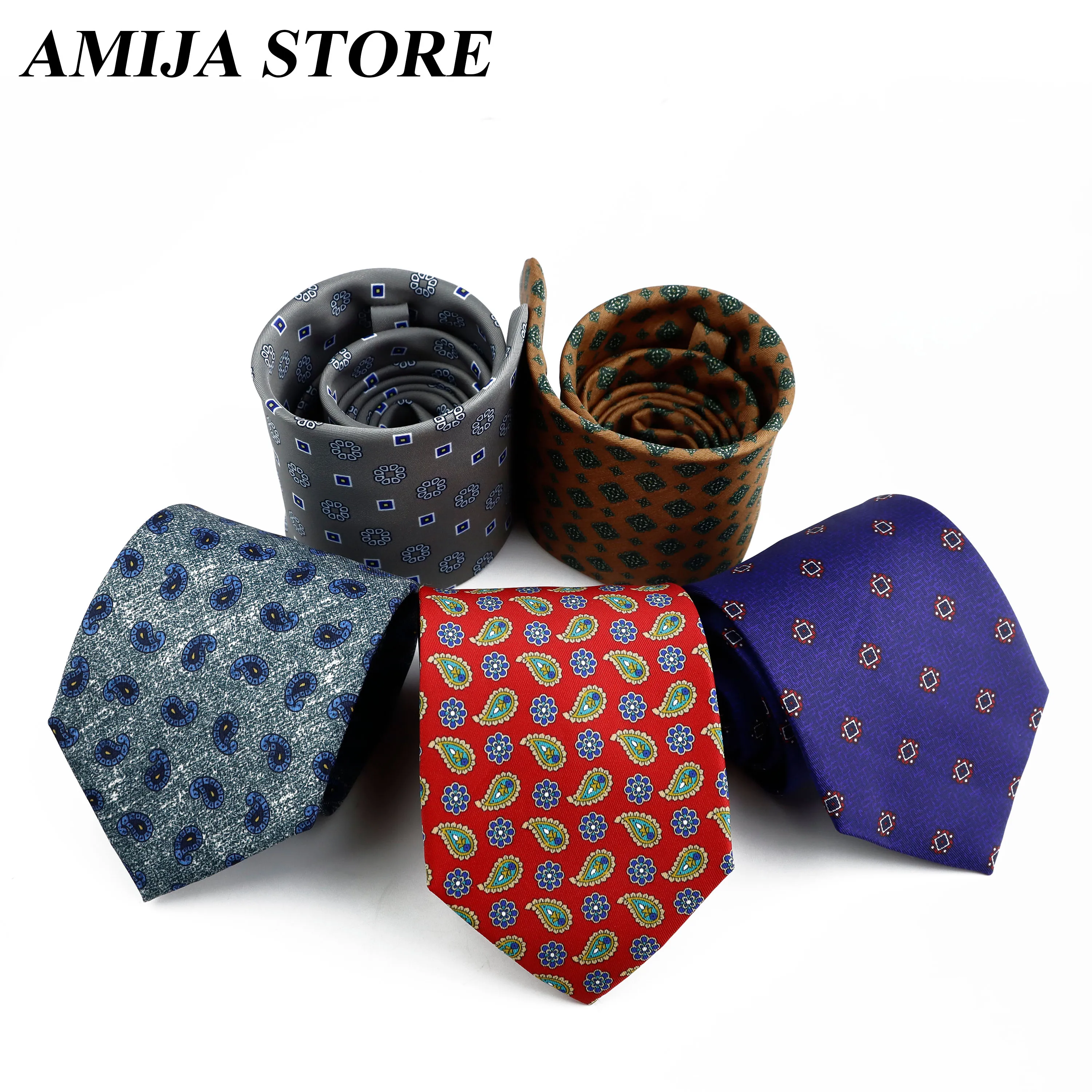 24デザイン メンズネクタイ 幾何学模様 ペイズリー柄 ポリ - Silk Tie Striped のレビューと価格