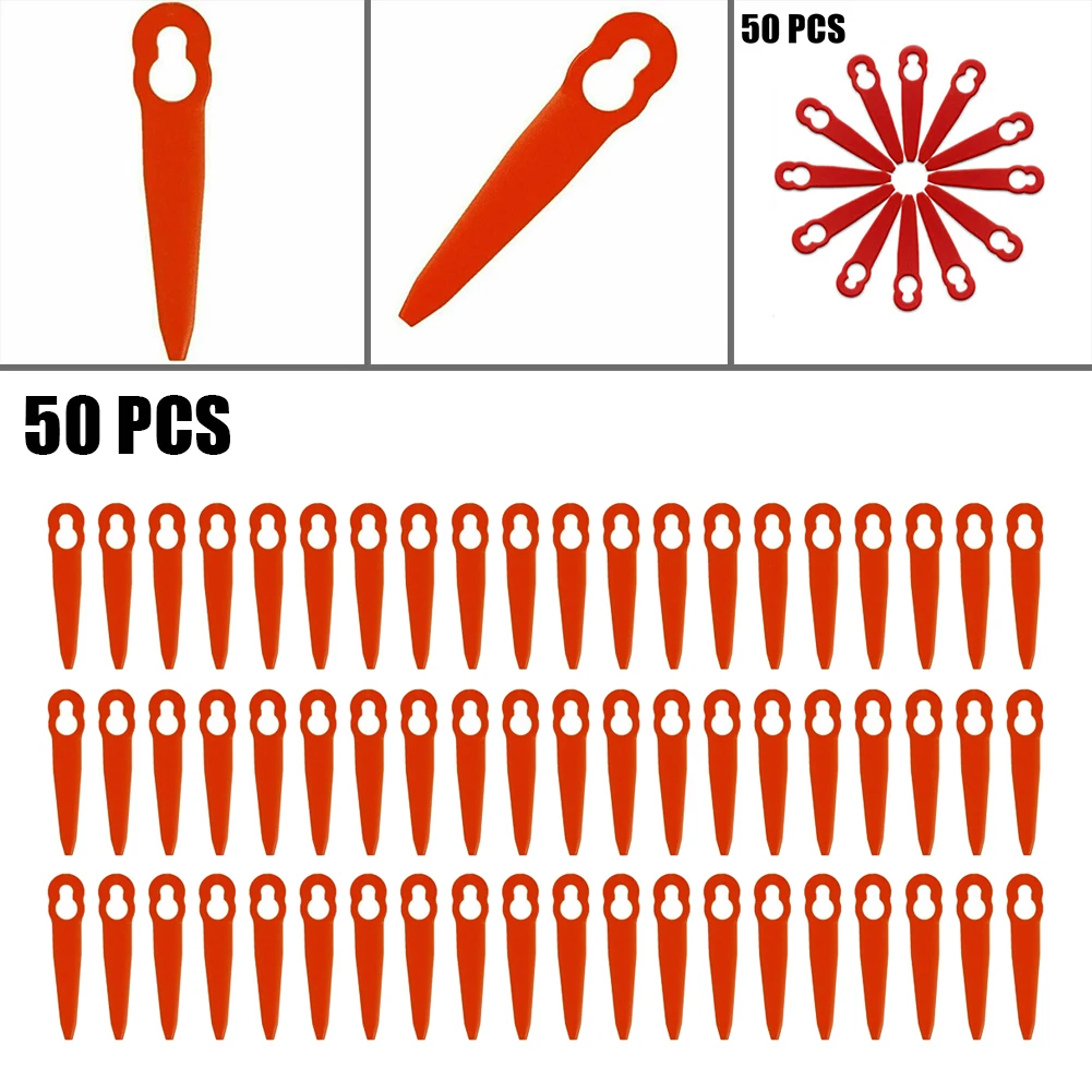 

50PCS Plastic Blades For STIHL Polycut 2-2 Polycut 3-2 Grass Trimmer FSA 45, FSA 57, FSE 52 Aftermarket Replacement