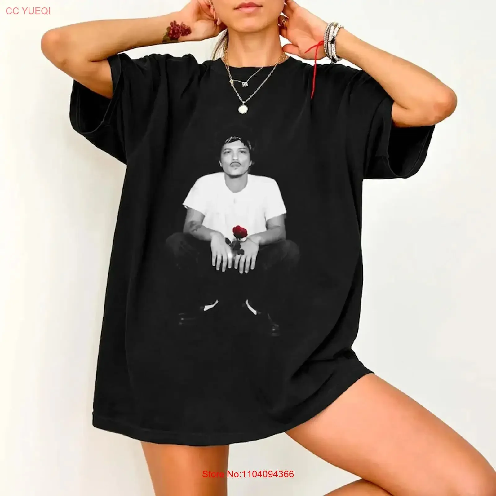 Bruno Mars The Romantic Tour Wembley 2026 T Shirt black tee VK08836 vintage Washed fashion graphic homme Soft Casual Stylish