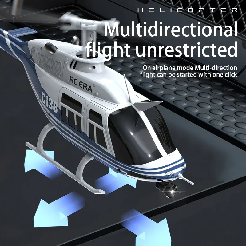 RC ERA C138 1/33 RC Helicopter 2.4G 6CH BELL 206 6-axis Gyro Stabilized Altitude Impact Resistance Simulation Kid Adult Toy Gift