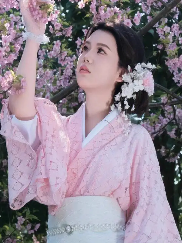 جديد Hanfu المرأة تحسين تقليد كيمونو الرجعية النمط الياباني البشكير صورة التصوير الملابس كرنفال هالوين تأثيري