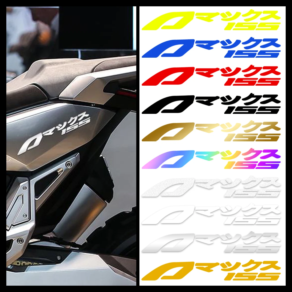 

Reflective Motorcycle Emblem Vinyl Racing Stickers Motocross Scooter Head Body Windshield Accessories Decal for AEROX155 NVX155