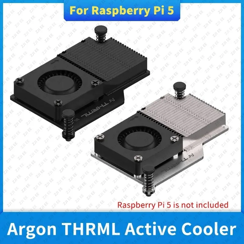 Raspberry Pi 5 Argon THRML Active Cooler Aluminum Heatsink with 30mm Cooling PWM Fan Active Passive Active Radiator for RPi 5