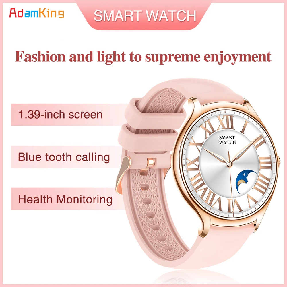 

New 1.39 Inch Women Blue Tooth Call Smart Watch Sports Fitness Tracker Heart Rate Bracelet Waterproof Lady Fashion Smartwatch