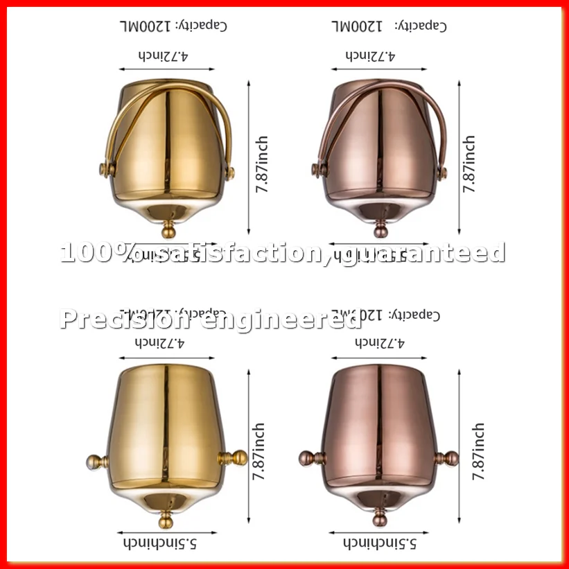 KTV Bar Utensils Ice Bucket, Double Layers Stainless Steel Ice Bucket,Champagne Bucket, Wine Beer Ice Bucket(C)-A23R
