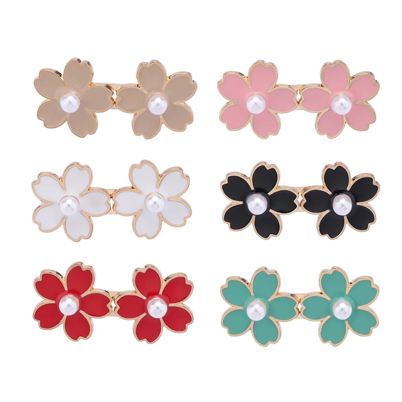 1 Pair No Sewing Adjustable Waist Clips Sakura Cat Trousers Waist Buckles For Jeans Pants Skirts Fit Reduce Waist Snap Button