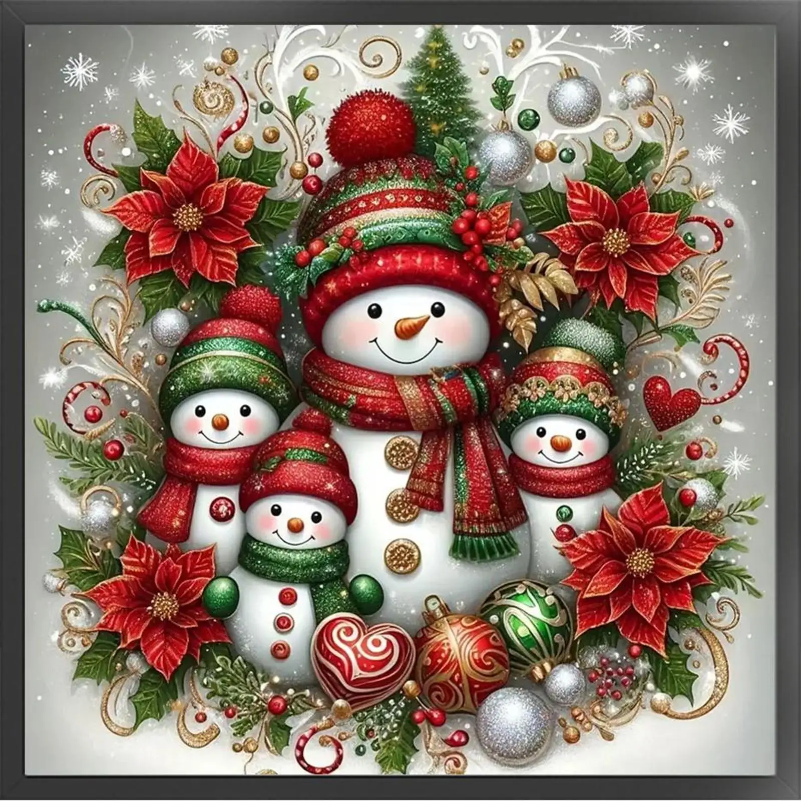 

Набор для вышивания крестиком «Снеговик», 45x45 см, 14CT, для рукоделия, декор для дома