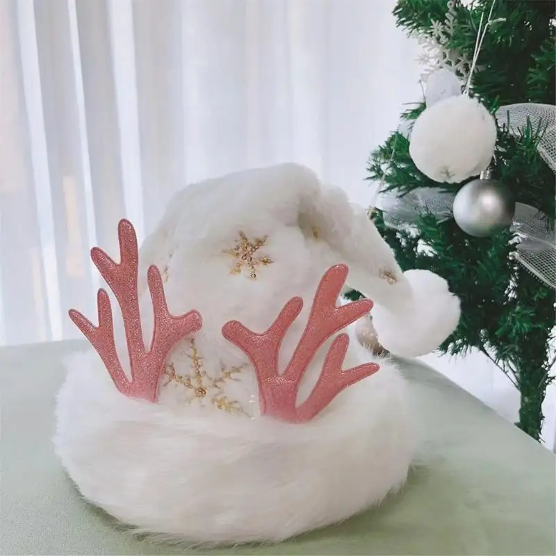 Mũ trang phục ông già Noel sang trọng có sừng hươu 77HE cho bé gái