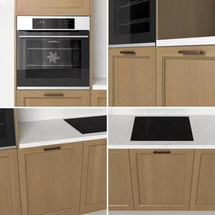 China Direct Customised Luxury Smart Hotel Apartment Kitchen Hanging Cupboard Cabinets With Quartz Countertop Island