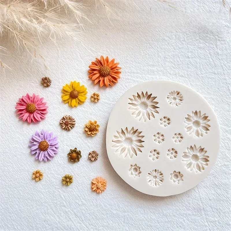 1pc flower silicone mold bouquet casting mold DIY decoration chocolate sugar resin candle 3D mould crafts tools