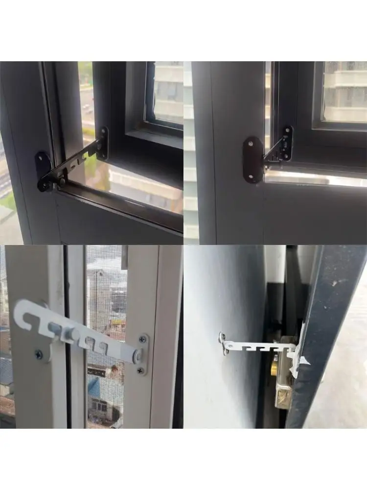 

Carbon Steel Window Lock Tilt Control Window Stopper Adjustable Window Limiters Hardware for Home Office Enduring