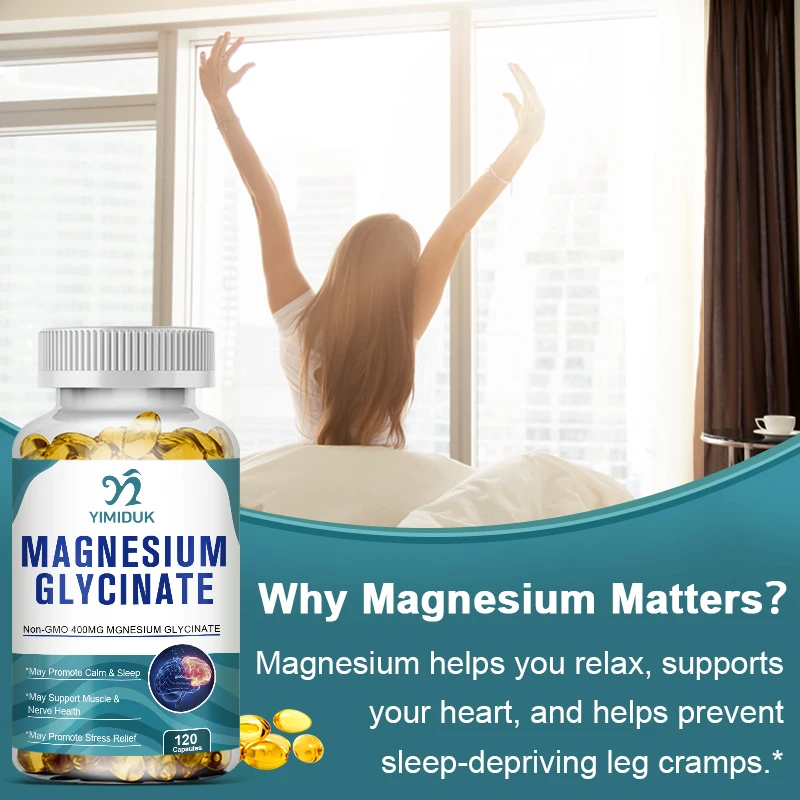 Magnesium D3 & Zinc B6 Capsules - Magnesium Glycinate Supplement to Support Muscle, Nerve, Joint and Heart Health