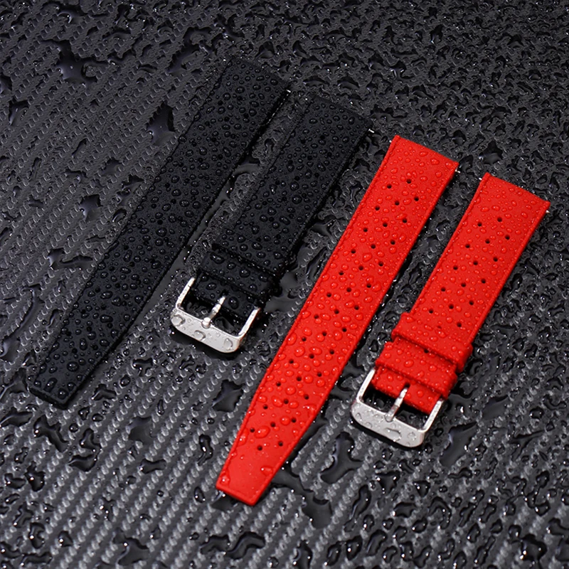 Premium Tropic Rubber Watch Strap 20mm 22mm Watch Band Diving Waterproof Watchband Black Red Green Blue Orange Bracelets