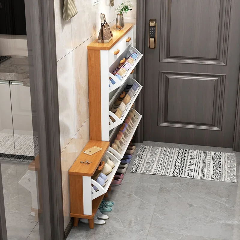 Zapatero Vertical europeo, tabla De densidad ultrafina, Organizador De almacenamiento, muebles para el hogar