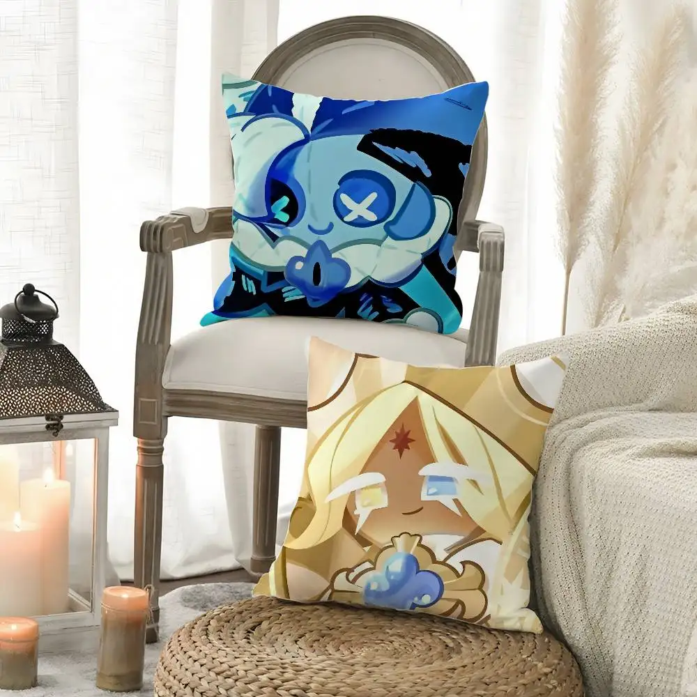

Pillow Case Game C-Cookie Run Kingdom Sofa Short Plush Double-sided HD Printing Room Home Office Gift Cushion Cover