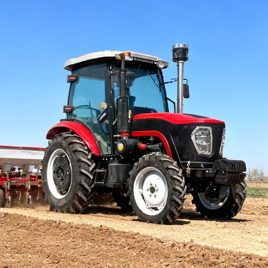 4X4 Wheel 4WD Farm Garden Tractor with Cabin Engine CE EURO5 90hp 100hp 120hp Compact Small Mini Agriculture