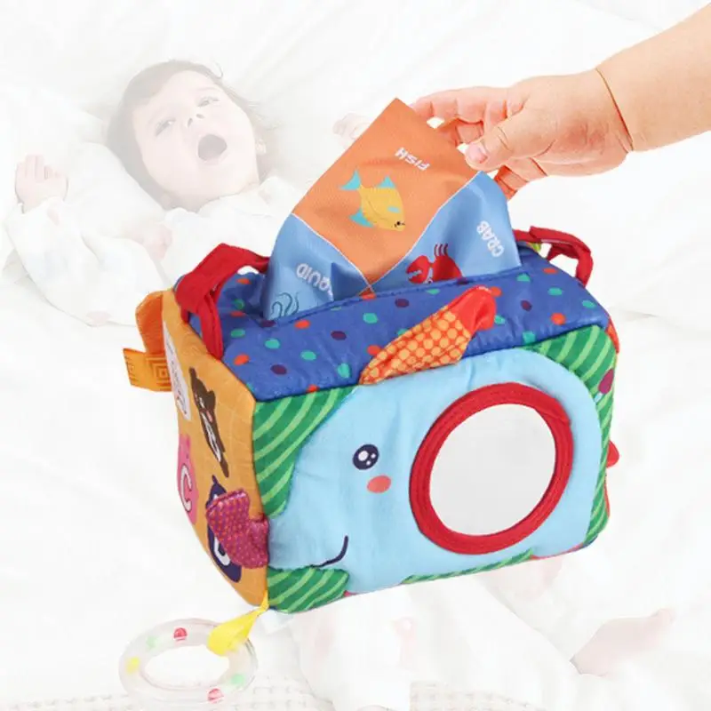 Toddler Tissue Box Toy Toddler Tissue Learning Sensory Box Toy sviluppo sensoriale giocattoli per l'apprendimento del bambino per bambini bambini