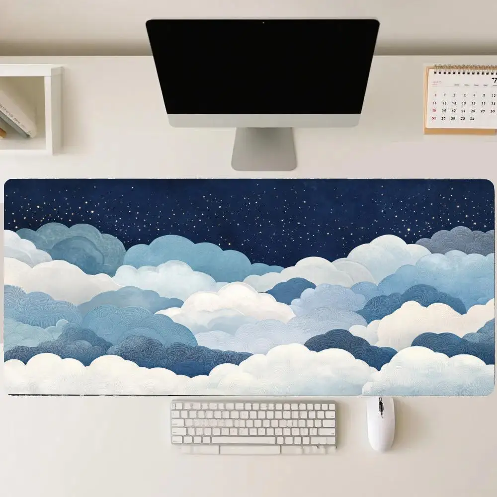 Starry Sky Clouds Gaming Mats Extended Pad Pc Accessories Mouse Pads Desk Interior Mousepad Gamer Decoration Mouse Mat Playmat