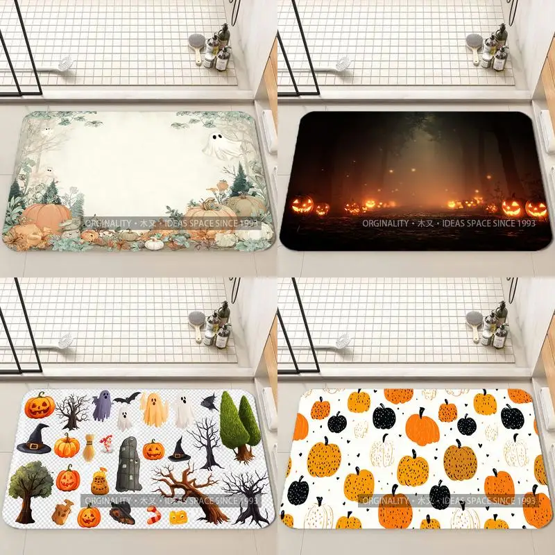 

Halloween Ghosts and Pumpkins Living Room Decoration Home Sofa Non-Slip Carpet Study Bedroom Tatami Children'S Soft Floor Mat