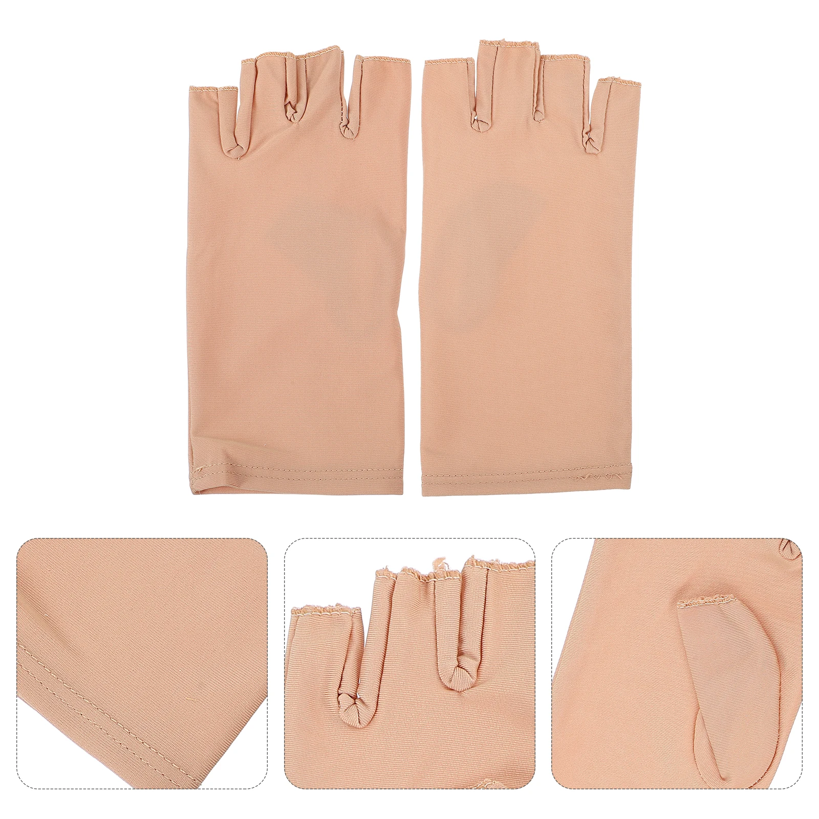 

1pcs 1 Pair Anti-Uv Gloves Beauty Nail Art Fingerless Mitts Uv Shield For Manicure Tools Outdoor Travel Fishing Hiking Driving