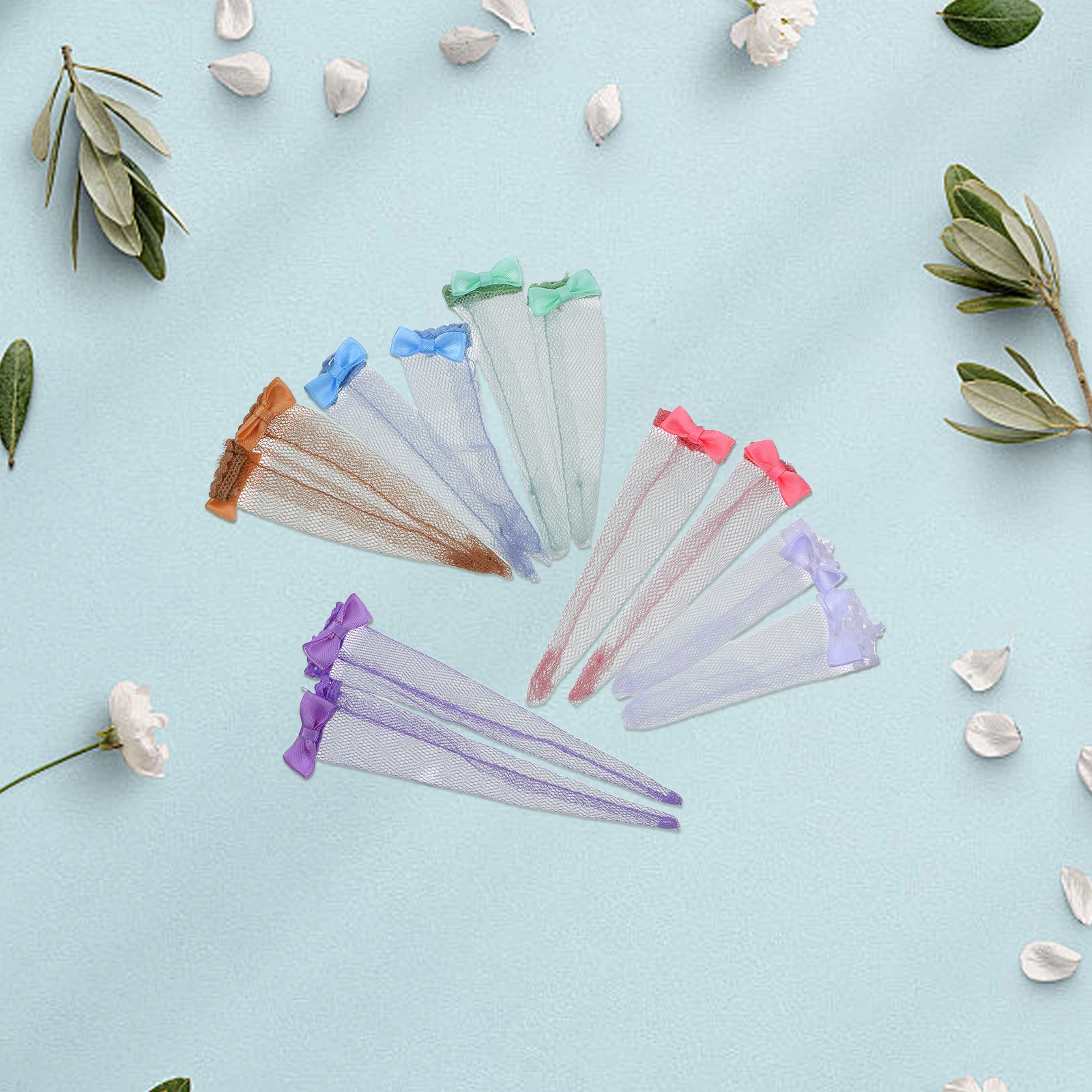 6 uds accesorios de moda medias de encaje de 30cm piezas de juguete DIY Material suave accesorios casuales legging de Navidad