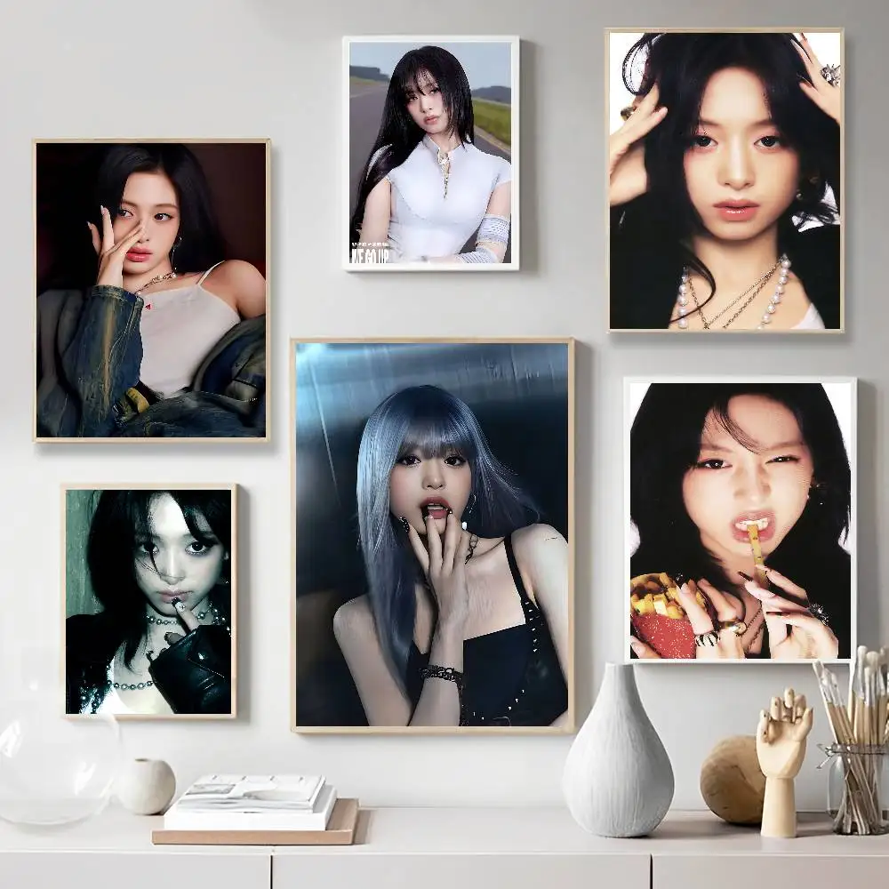 1pc Kpop Singer A-AHYEON Vintage Posters Sticky Retro Kraft Paper Sticker DIY Room Bar Cafe Kawaii Room Decor