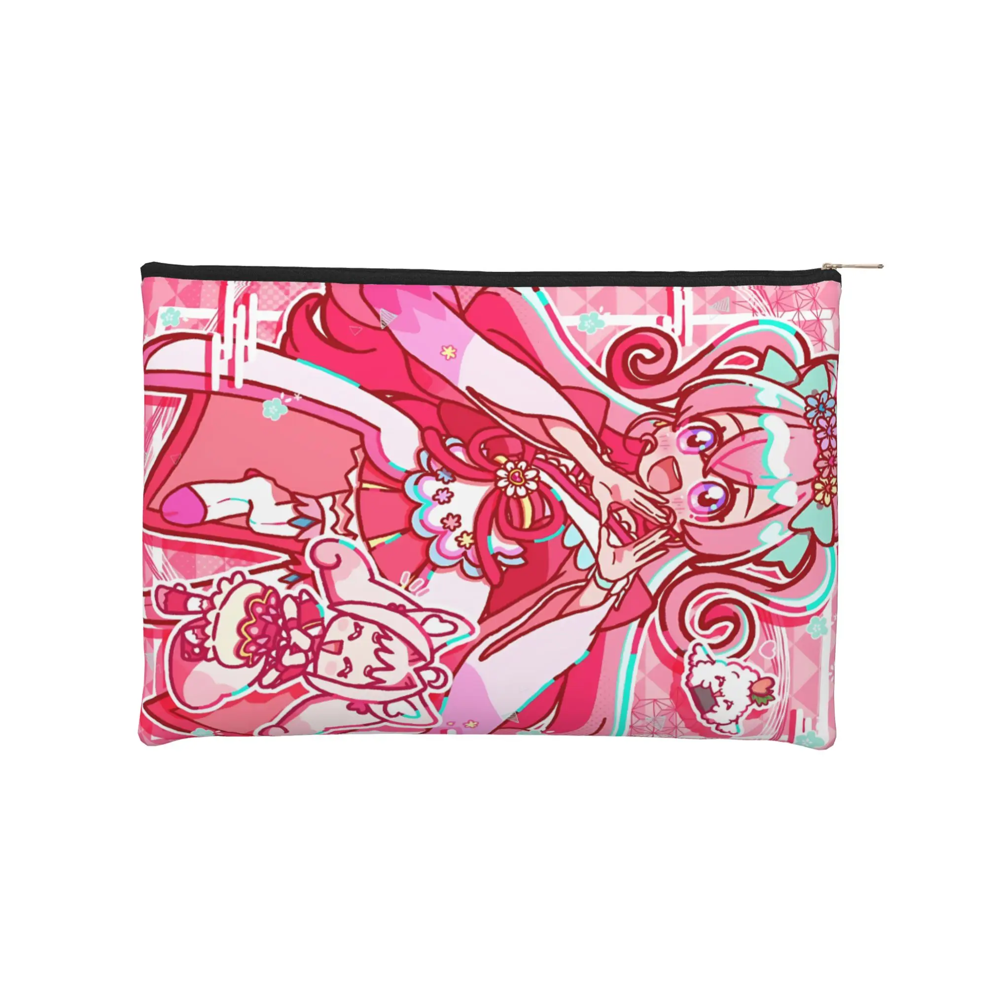 its bag Lightweight Cute pouch Pretty Cure Makeup Bag Anime Princess Toiletry Bag with Zipper Travel Cosmetic Pouch
